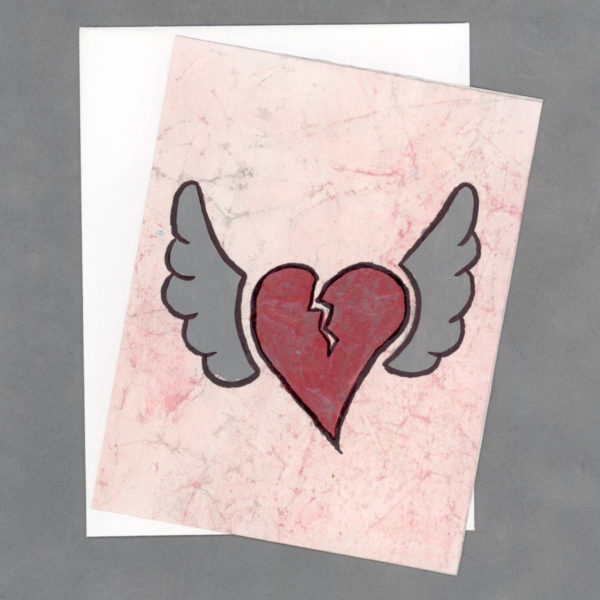 Heart Takes Flight Handpainted Cards by Wilde Designs