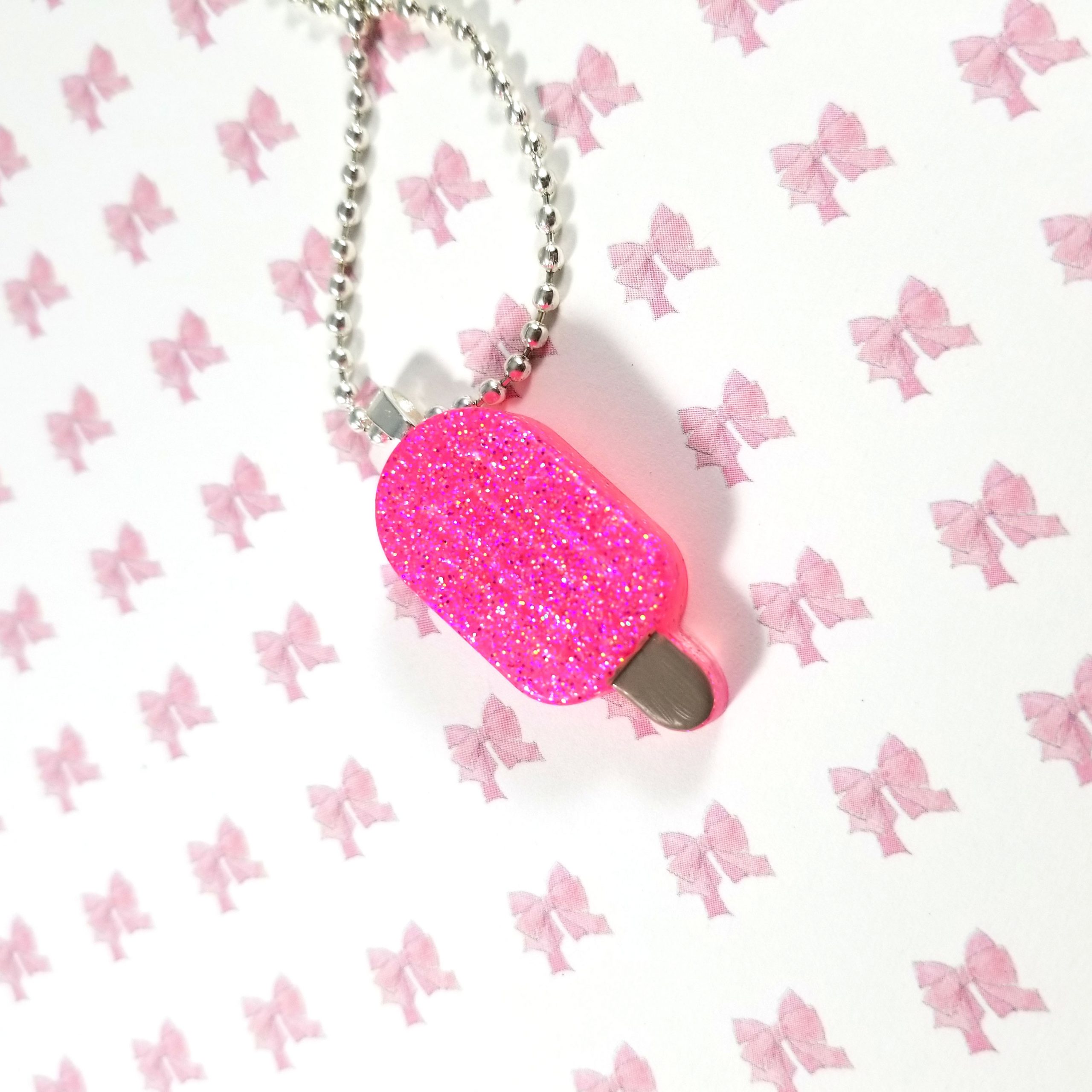 Pretty Pink Popsicle Necklace by Wilde Designs