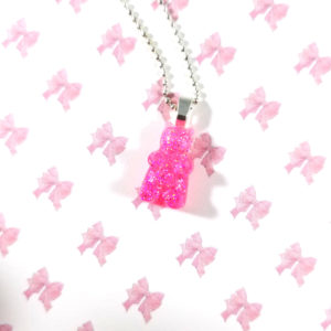 Sparkling Gummy Bear Resin Necklace by Wilde Designs