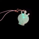 Glow in the Dark White See Me in a Crown Royal Skull Charm