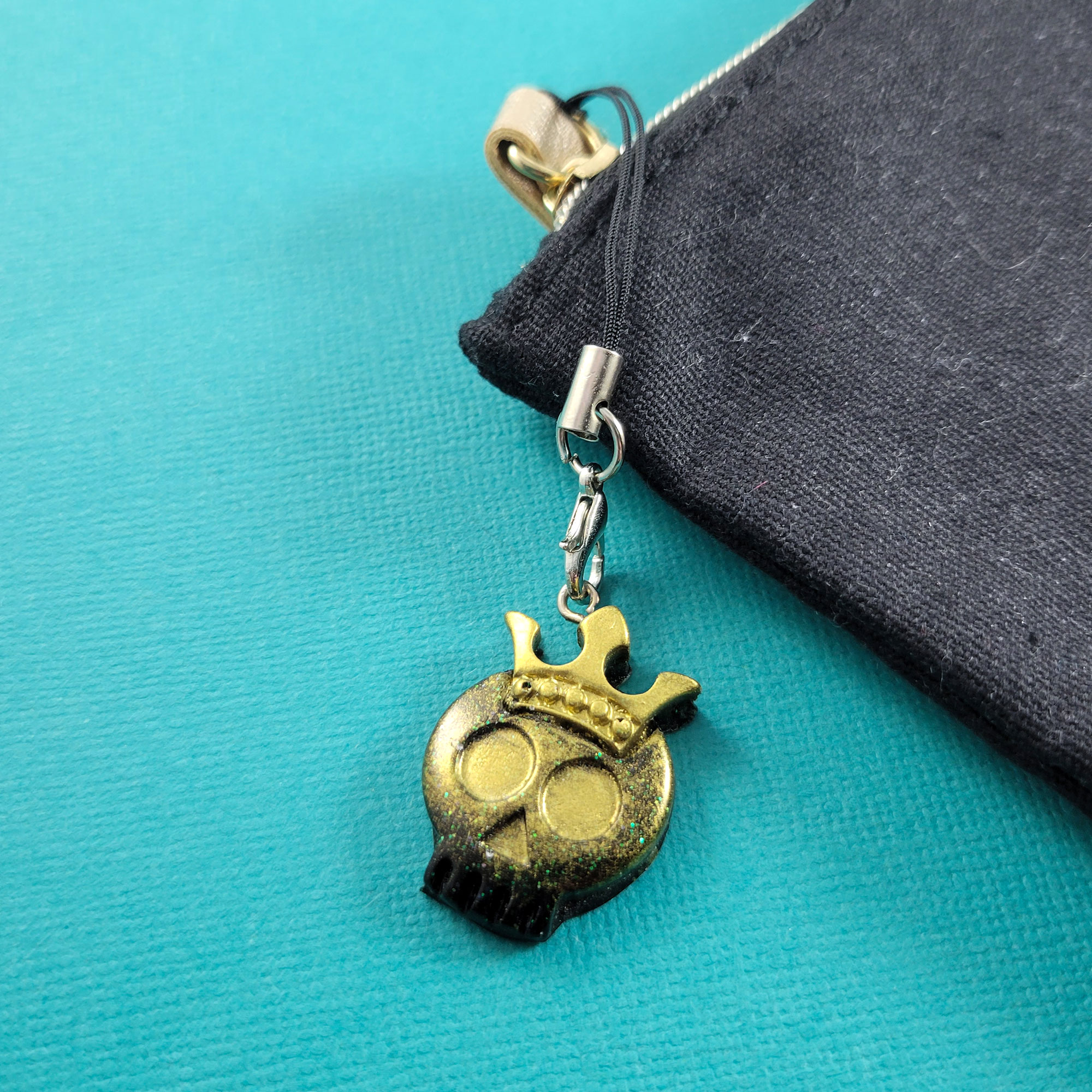 See Me In a Crown Royal Skull Charm by Wilde Designs
