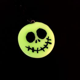 Jack Skellington Inspired Glow in the Dark Necklace by Wilde Designs
