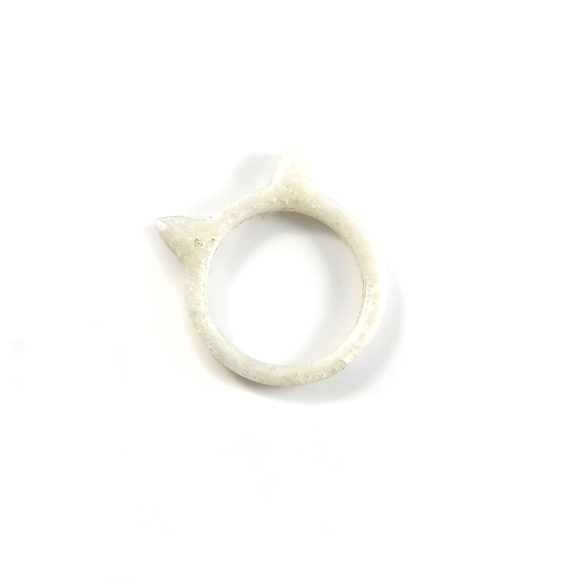White Kawaii Kitty Ring by Wilde Designs
