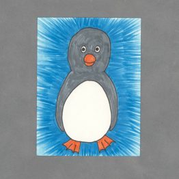 Baby Penguin Art Card by Wilde Designs