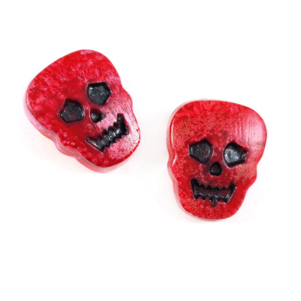 Red Skull Resin Pin by Wilde Designs