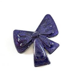 Glittering Galaxy Fancy Bow Pin by Wilde Designs