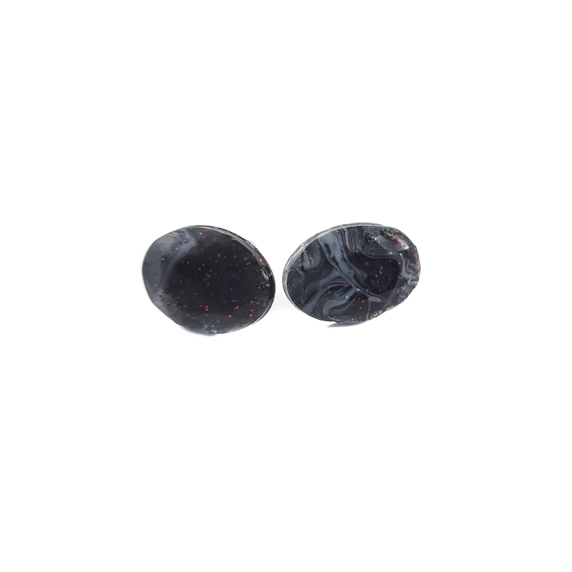 Dark Gemstone Simple Oval Earrings by Wilde Designs