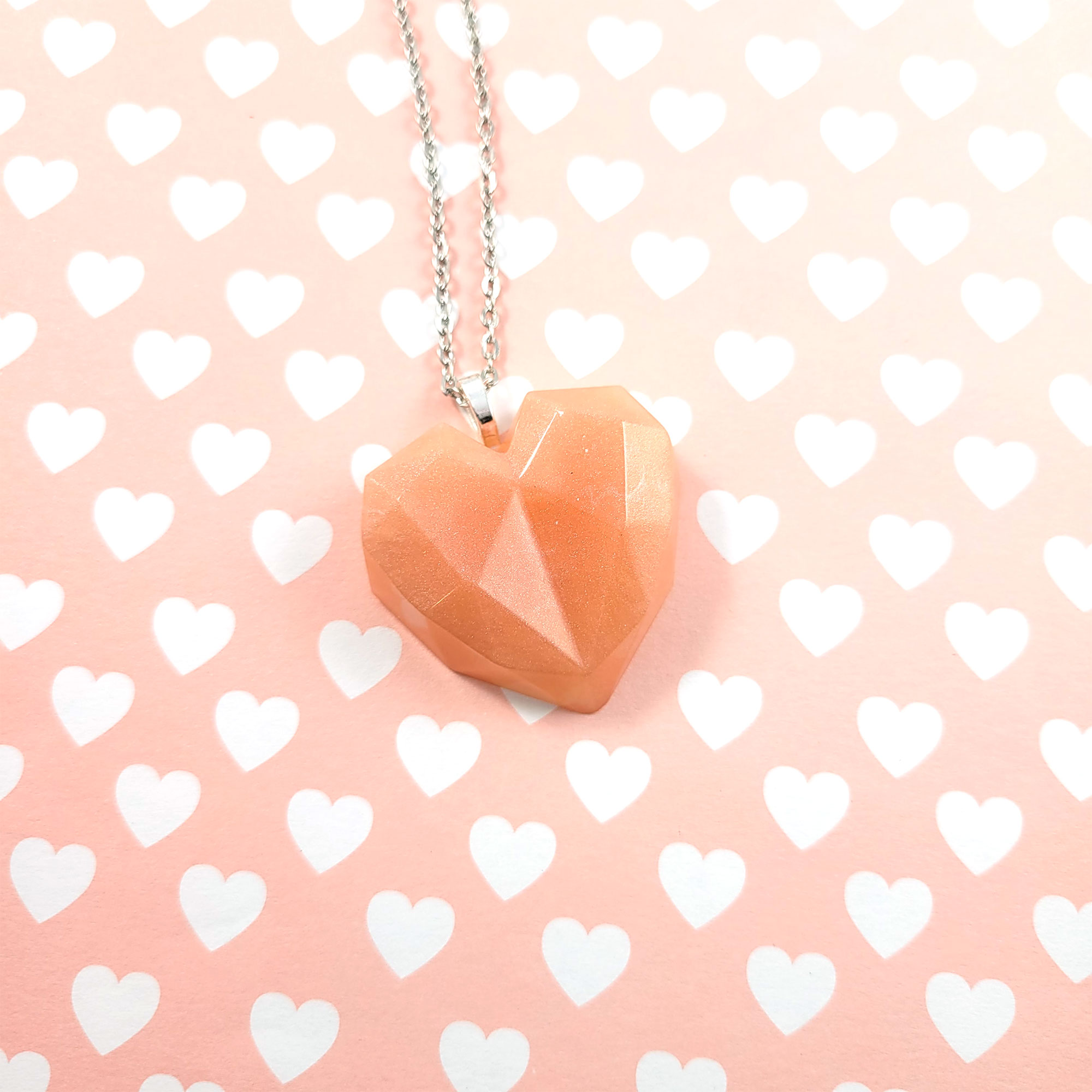 Geometric Heart Necklace by Wilde Designs