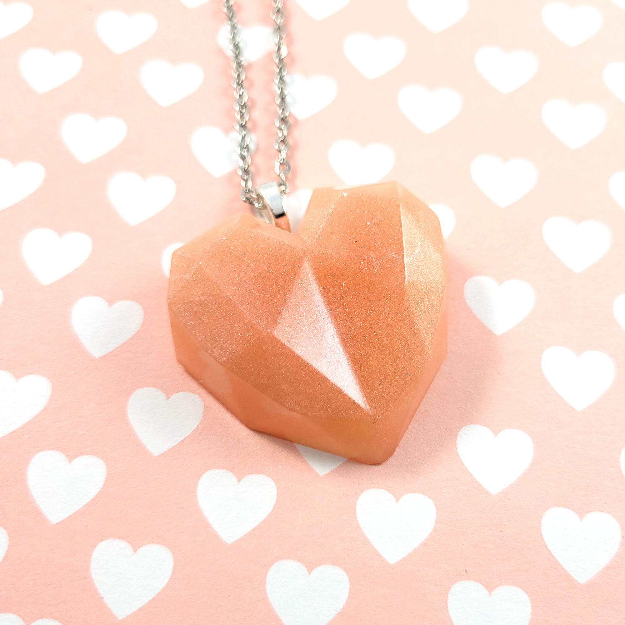 Geometric Heart Necklace by Wilde Designs
