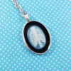 Bare Bones in Teal Ribcage Cameo Necklace by Wilde Designs