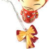 The Ultimate Gift Red and Gold Bow Necklace by Wilde Designs