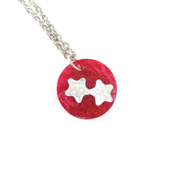 Red Galaxy Necklaces by Wilde Designs