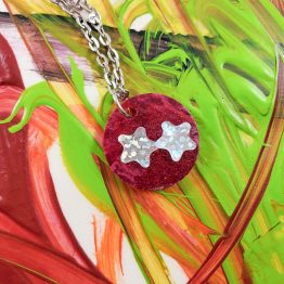 Red Galaxy Necklaces by Wilde Designs