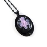 Hard Rock Cameo Necklace in Glow in the Dark by Wilde Designs