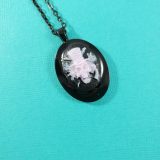 Hard Rock Cameo Necklace in Glow in the Dark by Wilde Designs