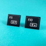 Adjust Brightness Upcycled Keyboard Earrings