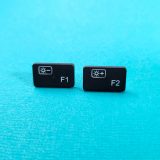 F1 & F2 Upcycled Keyboard Earrings by Wilde Designs