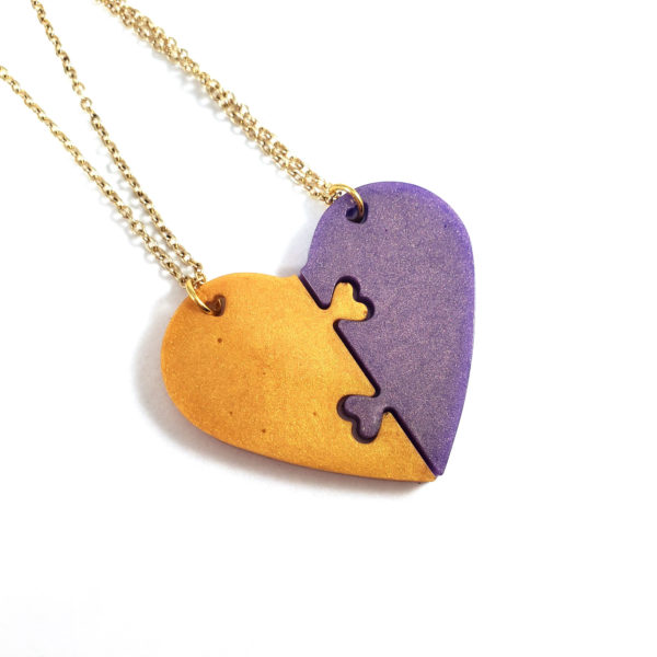 Forever Together Best Friend Heart Necklaces by Wilde Designs