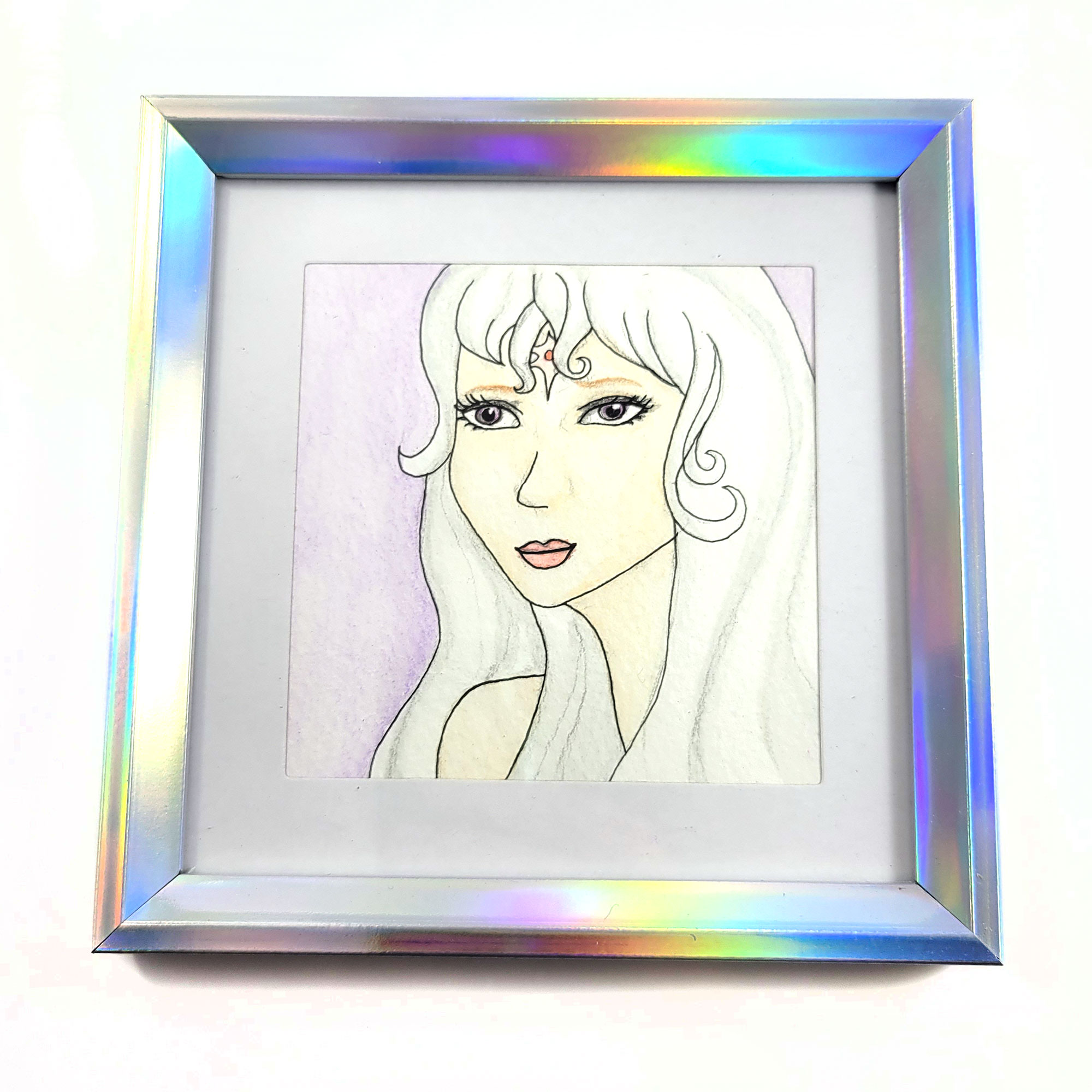 Framed Lady Amalthea Mini Watercolor by Wilde Designs