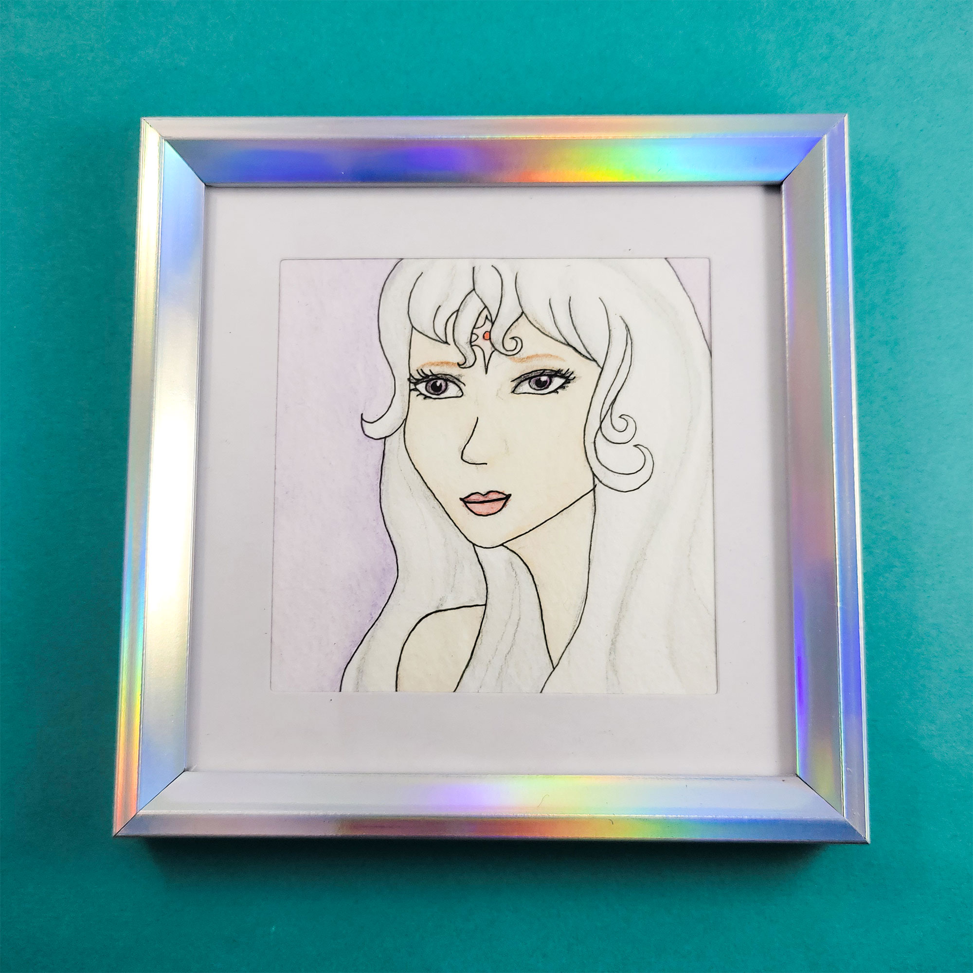 Framed Lady Amalthea Mini Watercolor by Wilde Designs