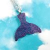 Galaxy Mermaid Tail Necklace by Wilde Designs