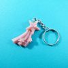 Glittery Pink Shooting Star Keychain by Wilde Designs