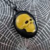 Gold Death's Head Cameo Necklace by Wilde Designs