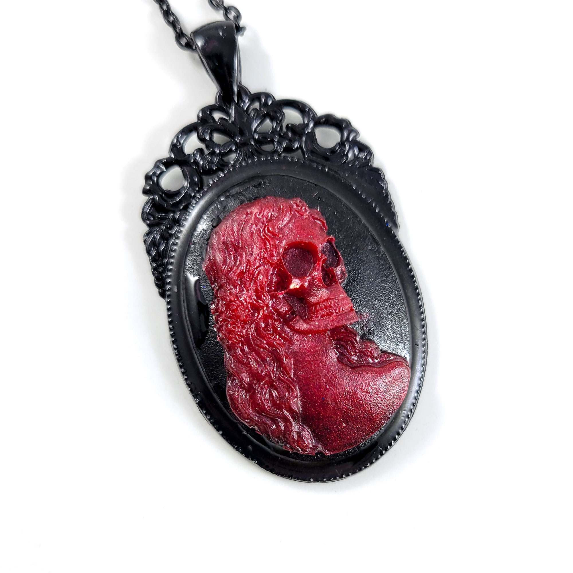 Death Becomes Her Cameo Necklace by Wilde Designs