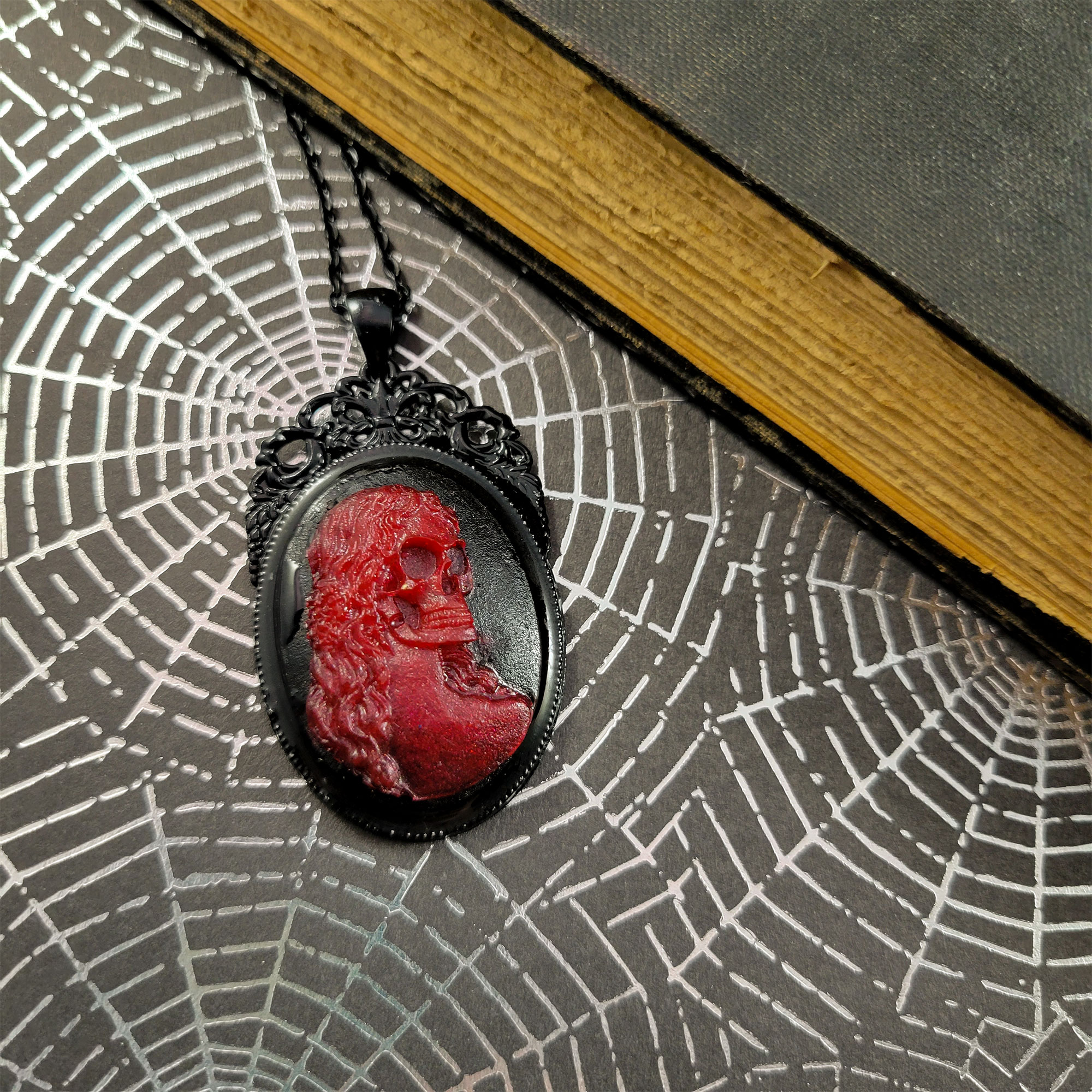 Death Becomes Her Cameo Necklace by Wilde Designs