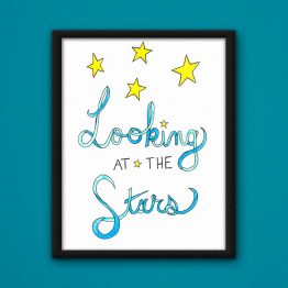 Looking at the Stars Poster by Wilde Designs