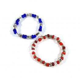 Translucent Patriotic Bead Ring Set by Wilde Designs