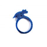Glittery Blue Triceratops Ring by Wilde Designs