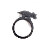 Glittery Gray Triceratops Ring by Wilde Designs