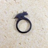 Glittery Gray Triceratops Ring by Wilde Designs