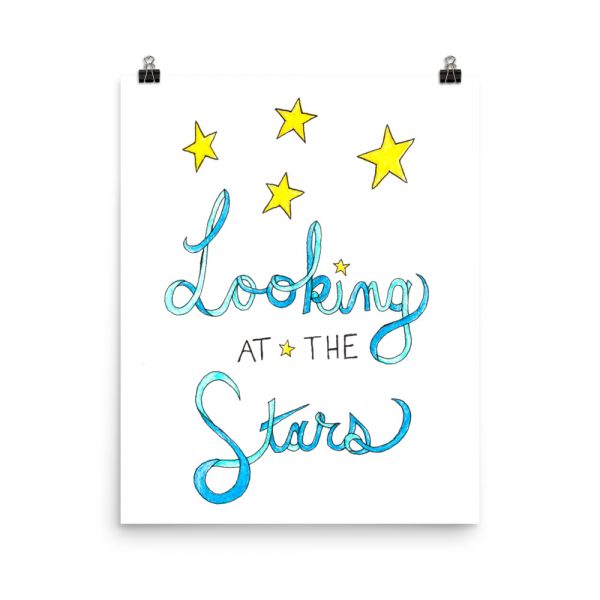 Looking at the Stars Poster by Wilde Designs