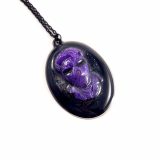 Long Live the King Cameo Necklace in Black & Purple by Wilde Designs