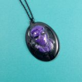 Long Live the King Cameo Necklace in Black & Purple by Wilde Designs