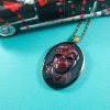 Long Live the King Cameo Necklace in Red & Black by Wilde Designs