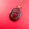 Long Live the King Cameo Necklace in Red & Black by Wilde Designs