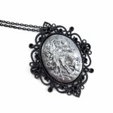 Three Graces Cameo Necklace in Pewter by Wilde Designs