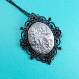 Three Graces Cameo Necklace in Pewter by Wilde Designs