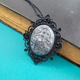 Three Graces Cameo Necklace in Pewter by Wilde Designs