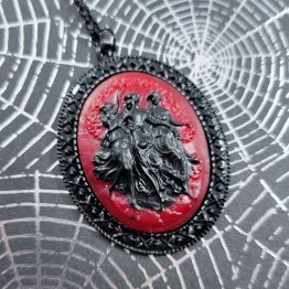 Three Graces Cameo in Red and Black by Wilde Designs