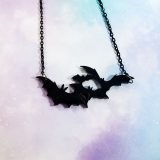 Bats in Flight Necklace by Wilde Designs
