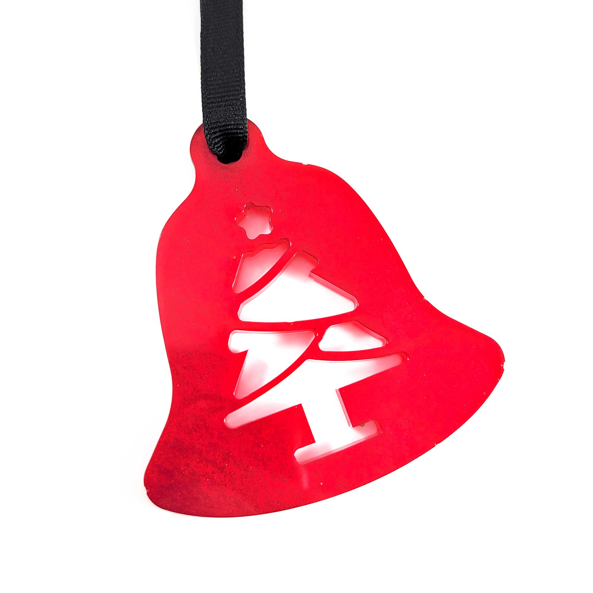 Red Bell Christmas Tree Ornament by Wilde Designs