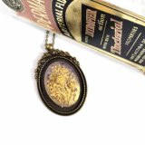 Garden of Roses Cameo Necklace in Lilac & Gold by Wilde Designs