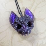 Flying Death Bat Skull Necklace by Wilde Designs