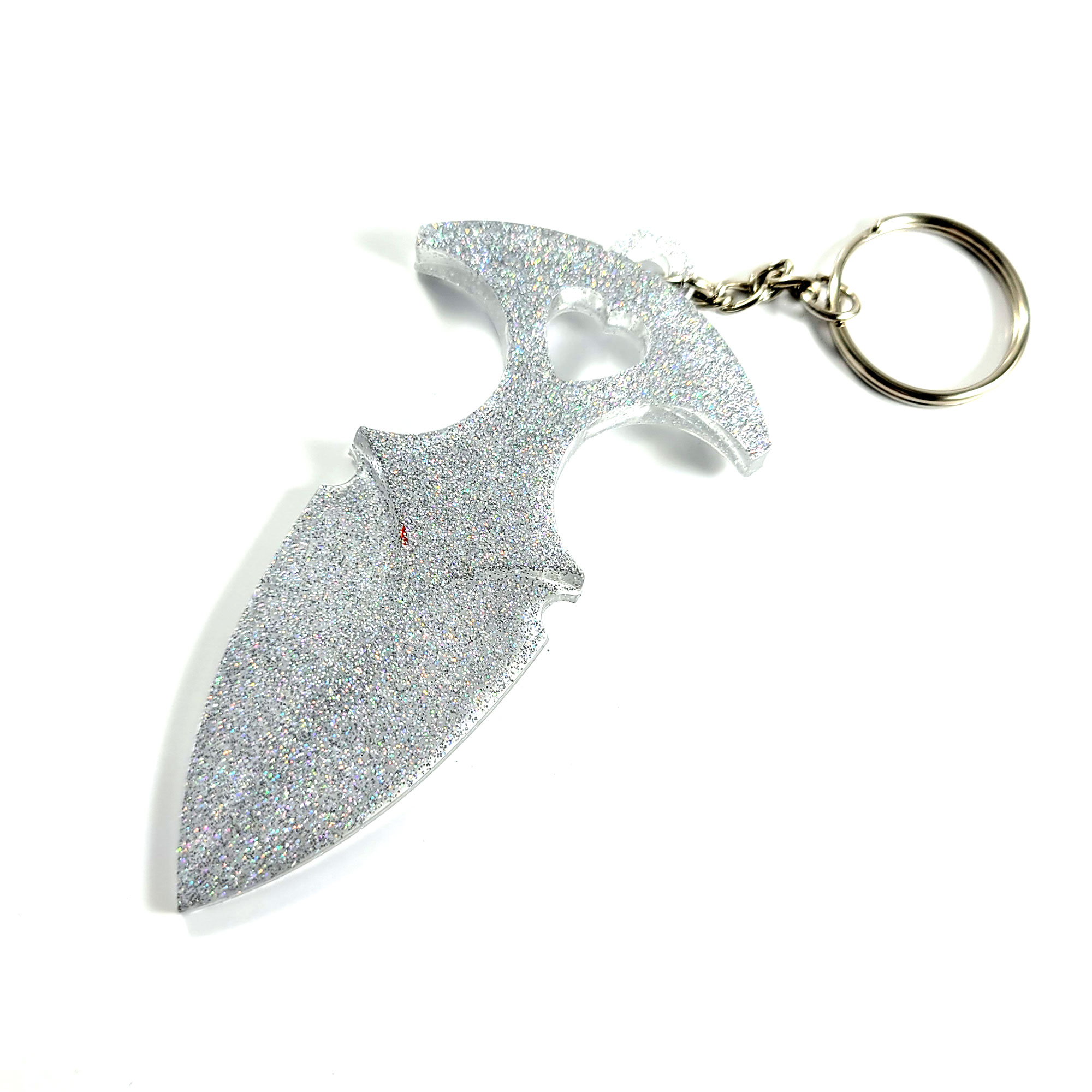 Silver Holo Sweetheart Safety Keychain by Wilde Designs