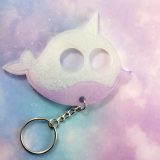 Narwhal Safety Keychain in White & Purple by Wilde Designs