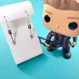 Purple Archer Arrow Earrings